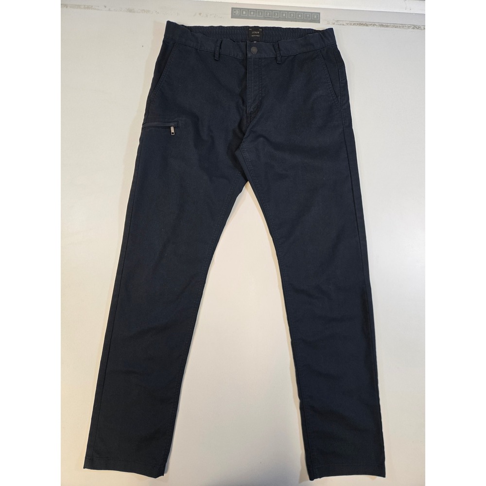 J.Crew 484 Slim Fit Tech Pants Mens 32x32 Dark Navy Stretch Chino Zipper Pocket